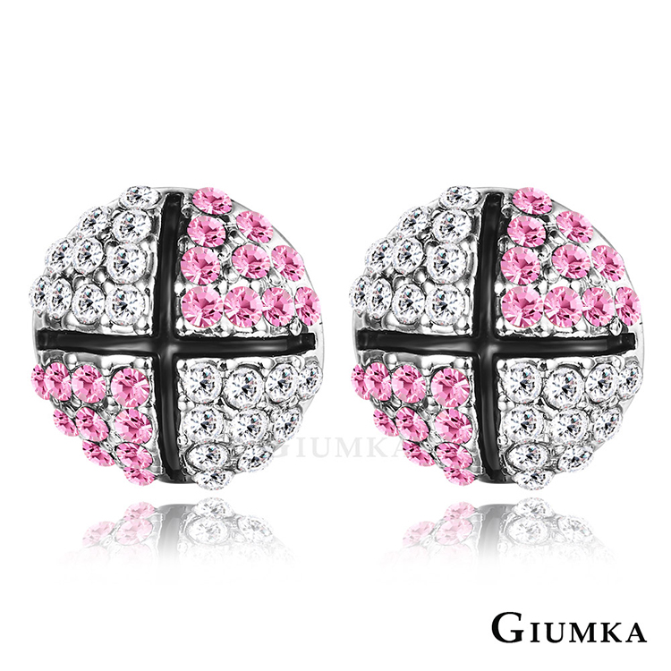 【GIUMKA】滾動愛情耳針式耳環 粉水晶 MF4089-1