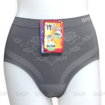 SKIP四季織精品**90%竹炭女高腰三角內褲**