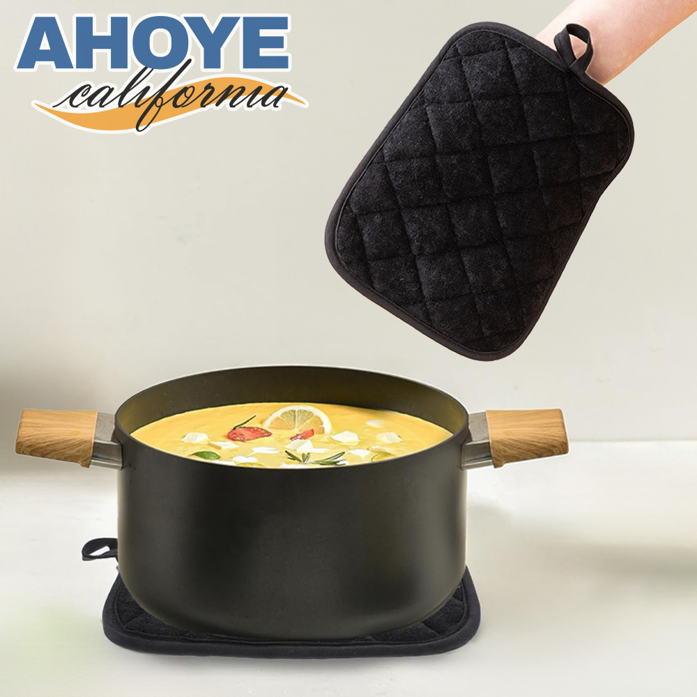 【AHOYE】口袋易握防燙隔熱墊 3入組 (餐墊 鍋墊 防燙手套 耐熱墊 桌墊)