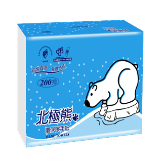 【北極熊】環保擦手紙巾200抽*20包/箱