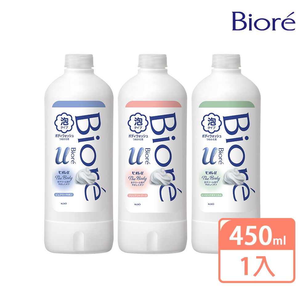 Biore 蜜妮 高彈潤沐浴慕絲補充瓶 450ml