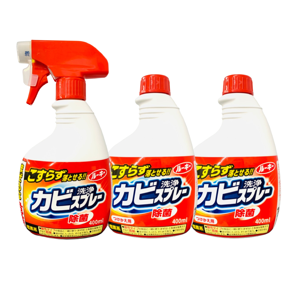 日本DAIICHI 第一石鹼浴室廁所除霉噴霧(1噴槍瓶400ml+2補充瓶400ml