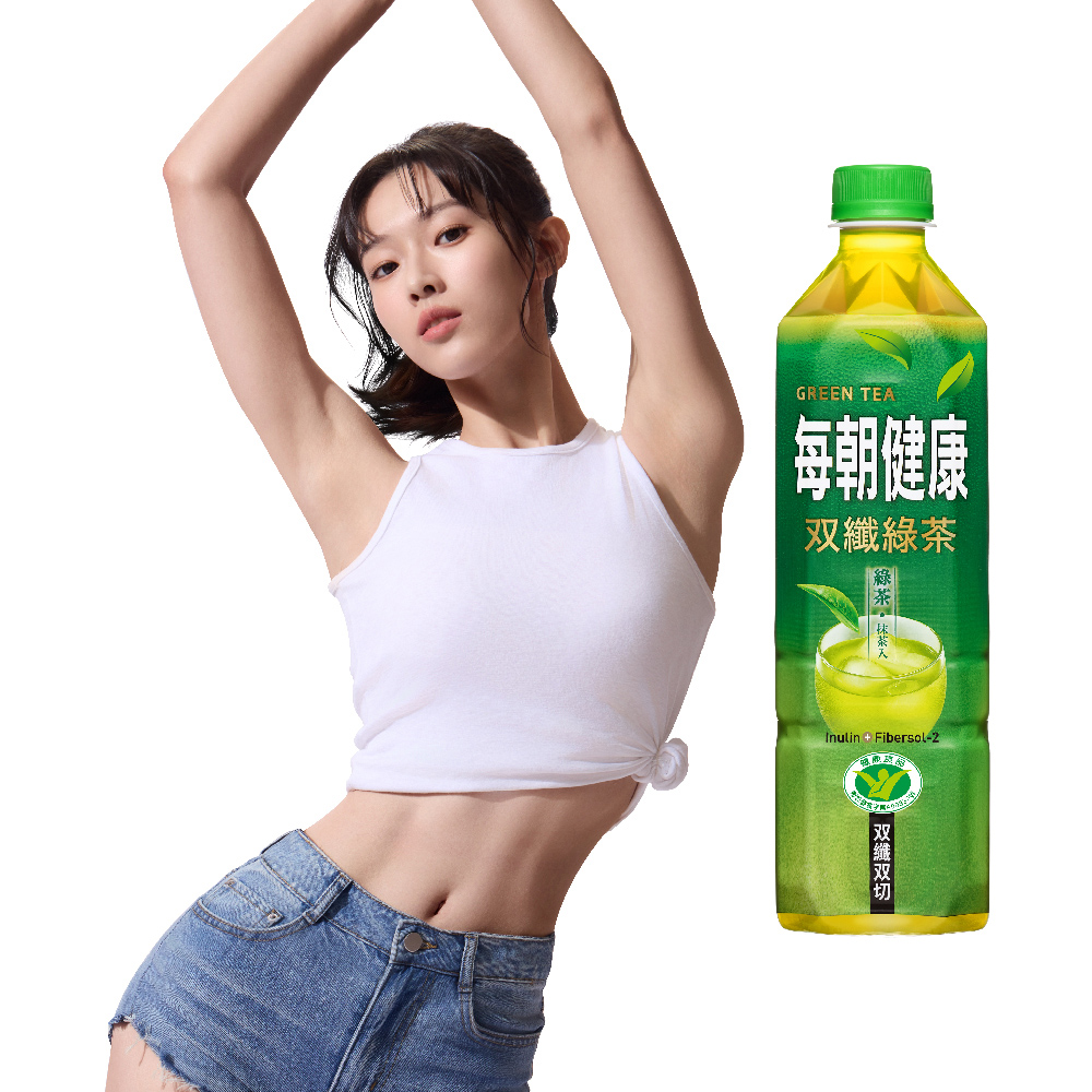 每朝健康雙纖綠茶650ml(24入/箱)