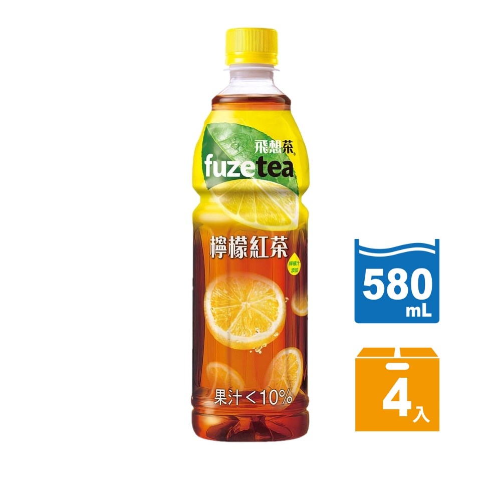 FUZE tea 飛想茶檸檬紅茶580ml(4入/組)