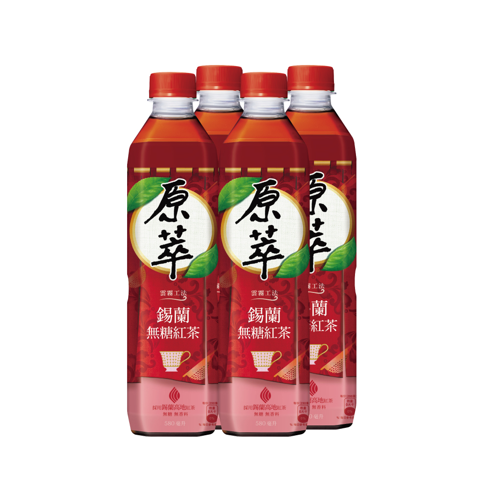 原萃 錫蘭無糖紅茶580ml(4入/組)
