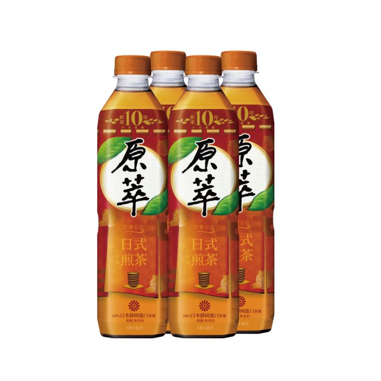 【原萃】日式焙香煎茶寶特瓶580ml (4入/組)(無糖)