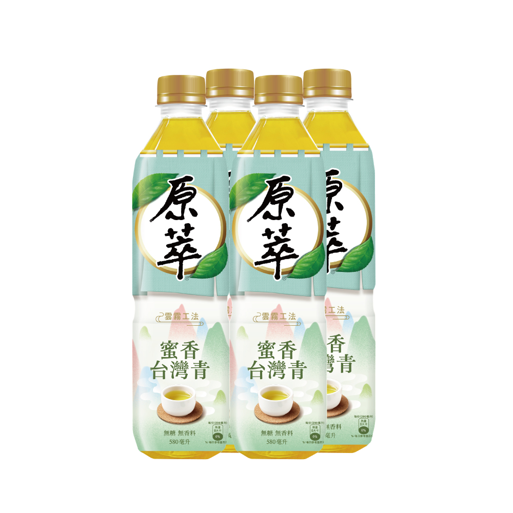 【原萃】蜜香台灣青茶寶特瓶580ml (4入組)(無糖)