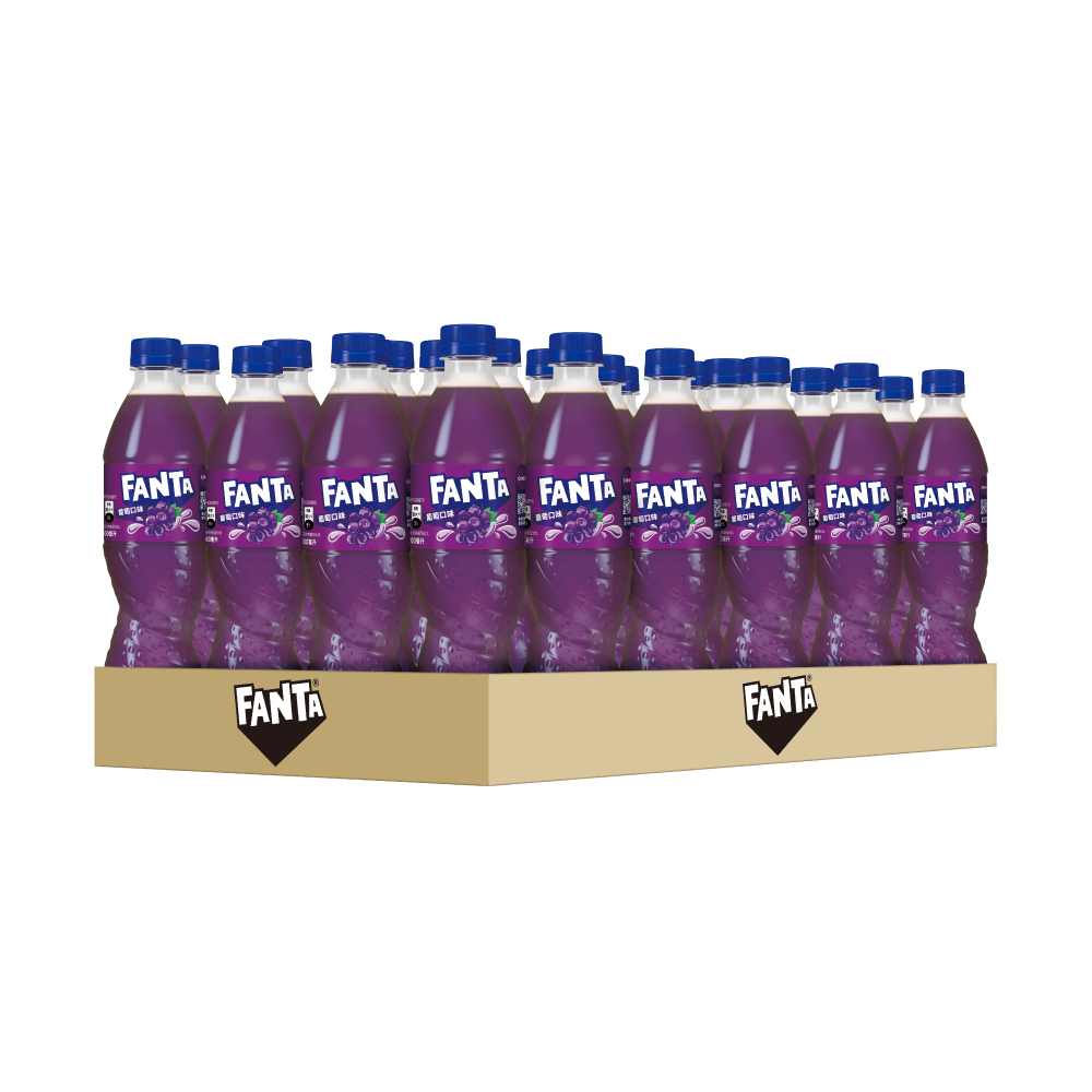 【Fanta 芬達】葡萄寶特瓶600ml(24入/箱)X2箱