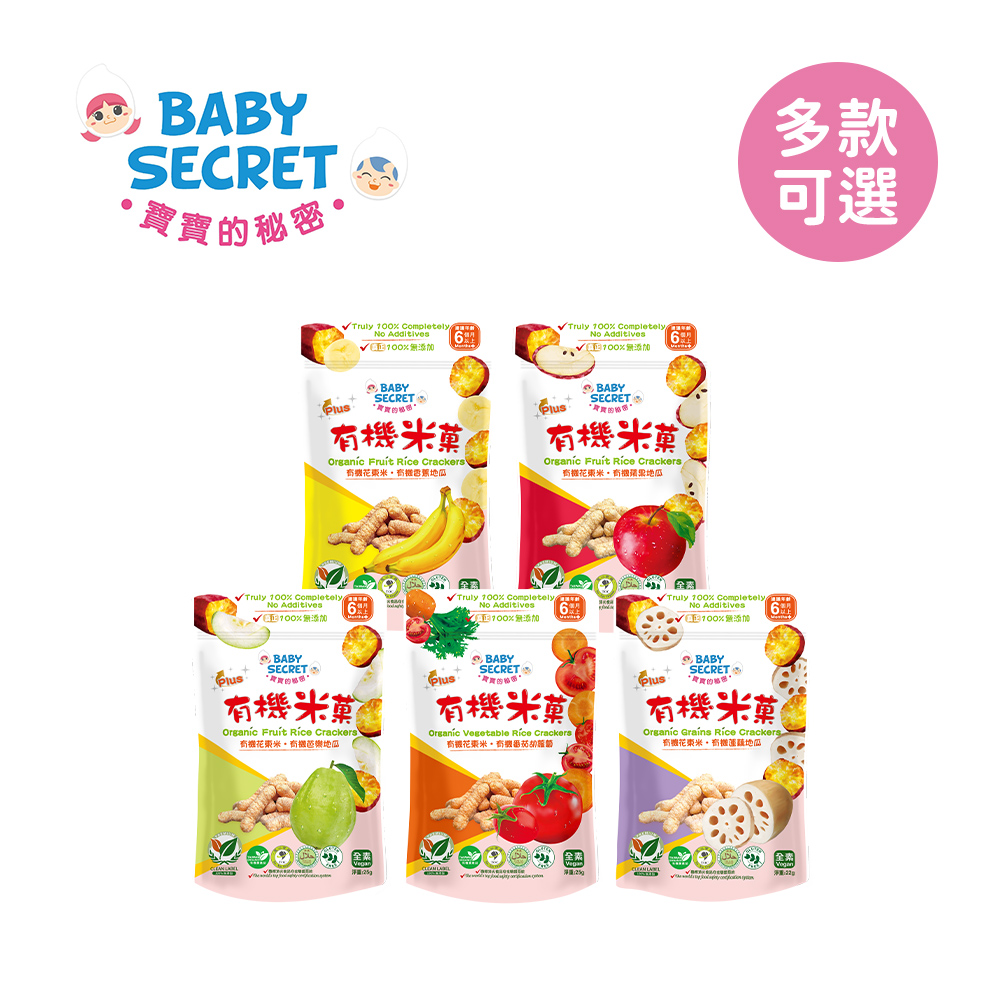 Baby Secret 寶寶的秘密 有機米菓 -袋裝6M+ -多款任選