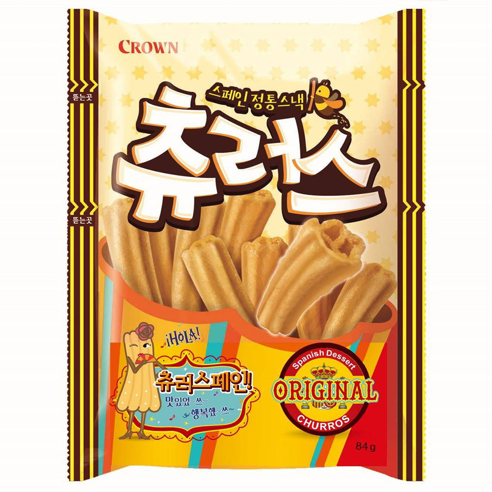 韓國CROWN西班牙點心棒84G