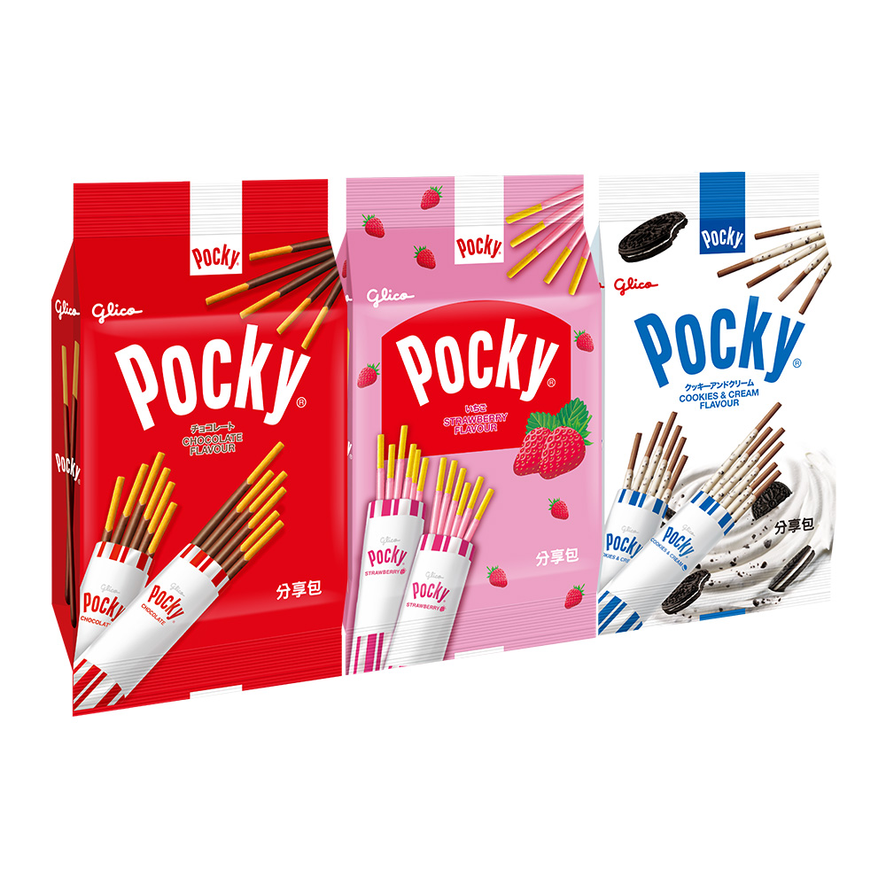 【Glico 格力高】Pocky百奇 餅乾分享包 9袋入 (多口味任選)