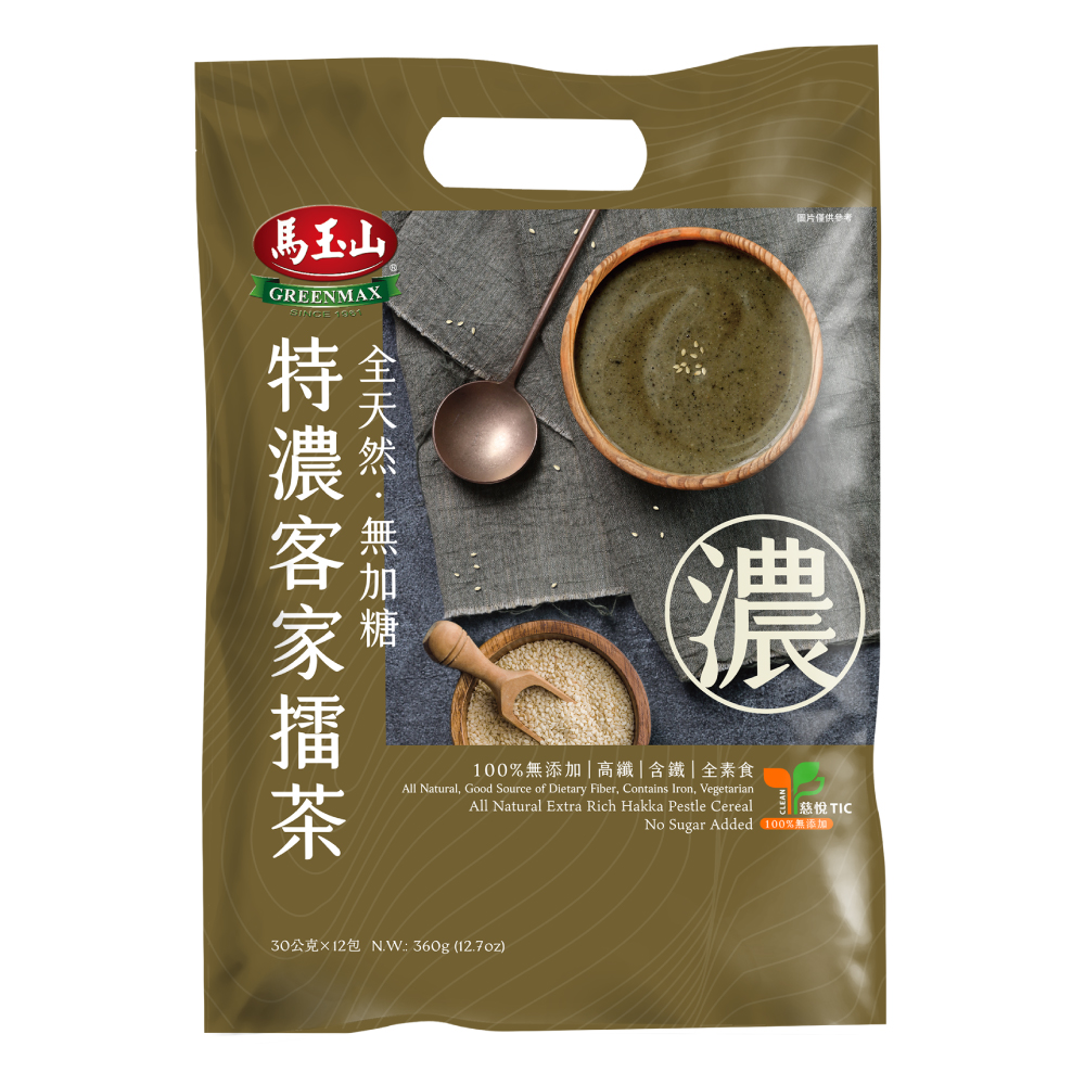 《馬玉山》全天然無加糖特濃客家擂茶(30g*12入/袋)
