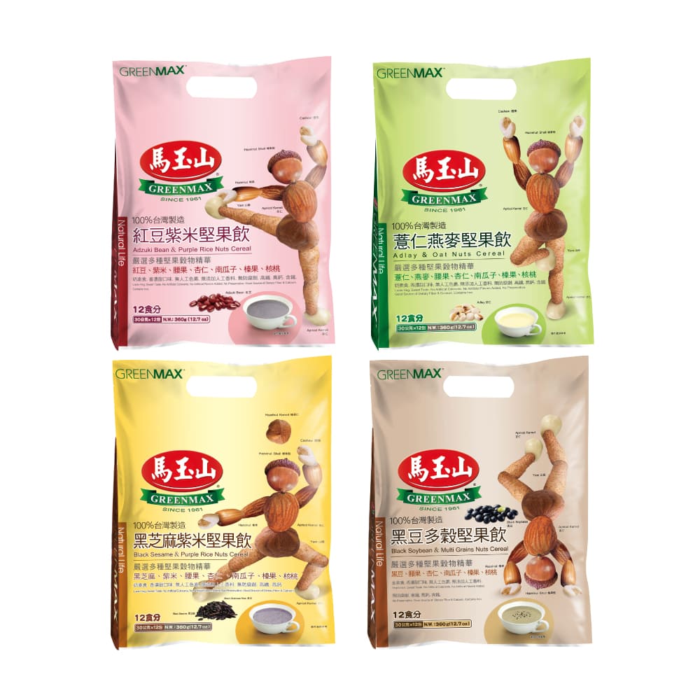 《馬玉山》堅果飲系列(口味多選/包)(30g*12入/袋)