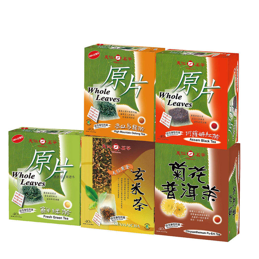 【天仁茗茶】袋茶茶包40入(口味多選/盒)x3盒