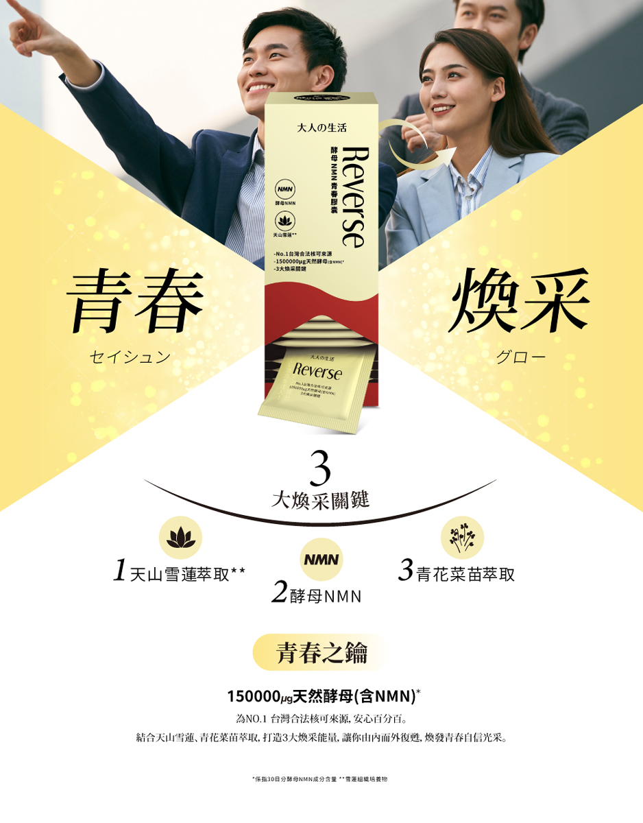 大人的生活】酵母NMN青春膠囊(30包/盒) - PChome 商店街