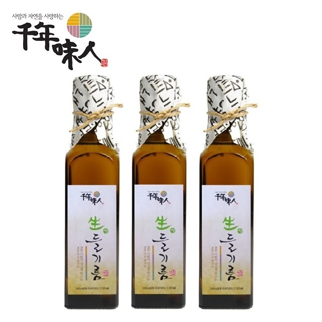 《韓國千年味人》初榨冷壓紫蘇油250mlx3瓶