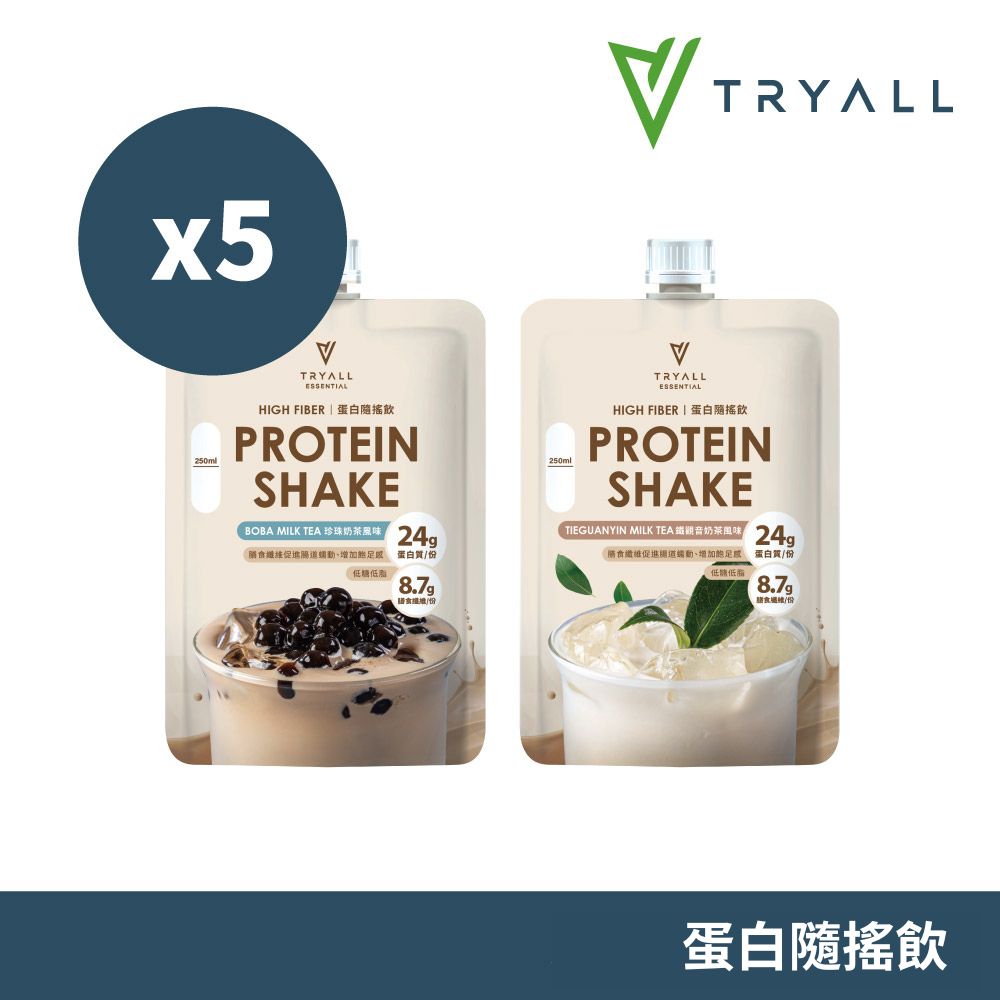 Tryall | Shake! 蛋白隨搖飲-5入(45g/包)
