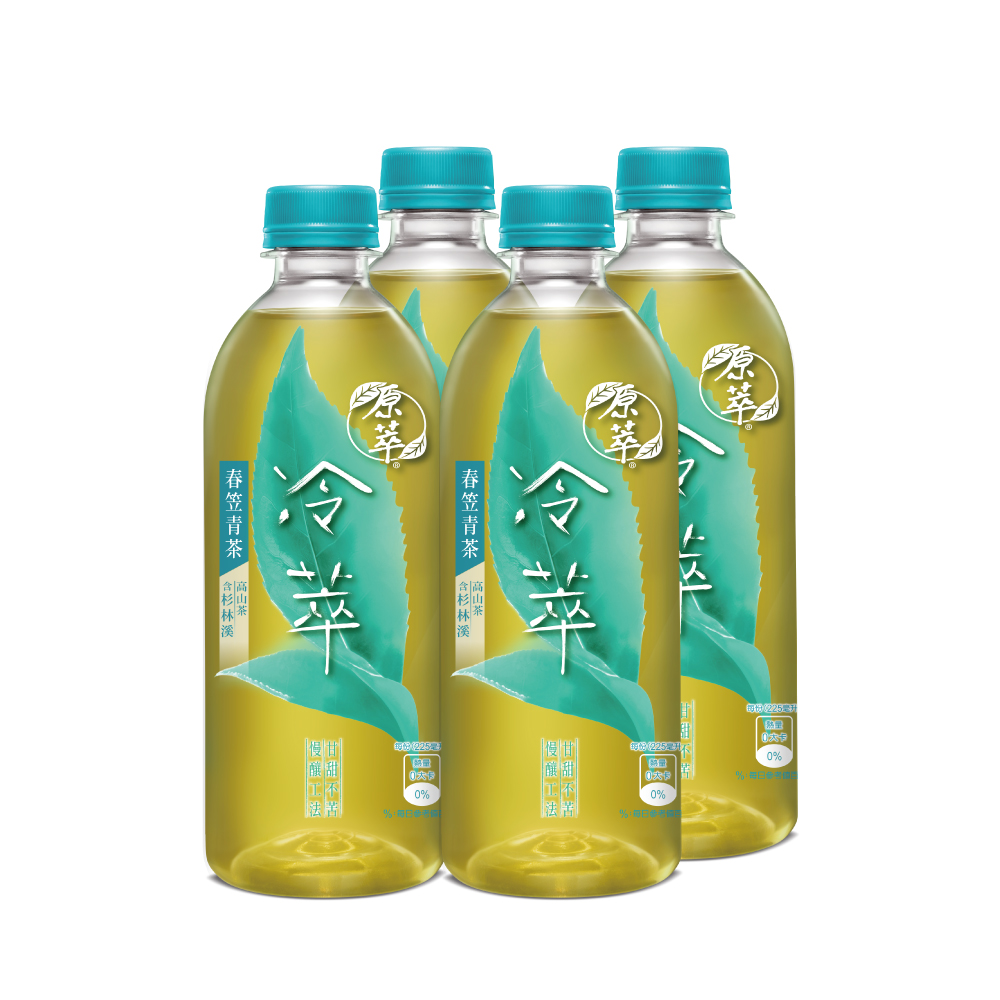 【原萃冷萃】春笠青茶寶特瓶450ml(4入/組)(無糖)