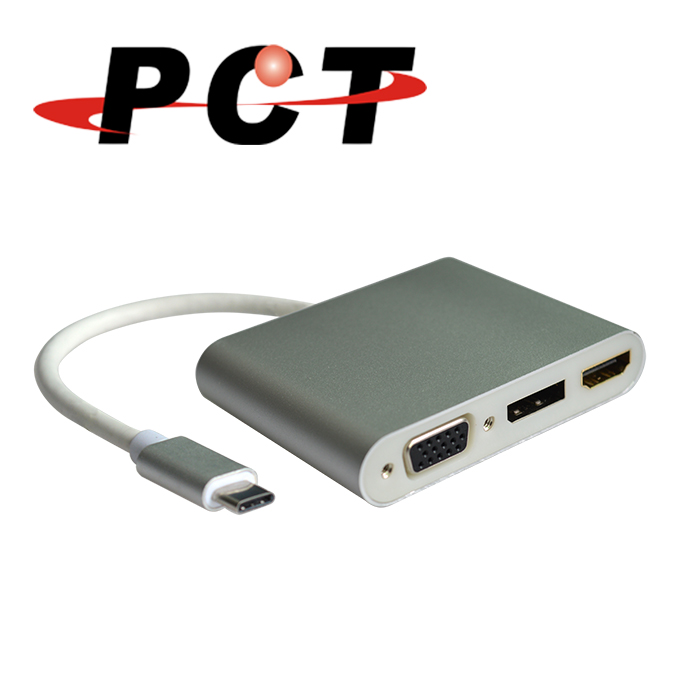 PCT】USB type-C轉HDMI/ DP/ VGA轉接器(UHP311V) - PChome 商店街