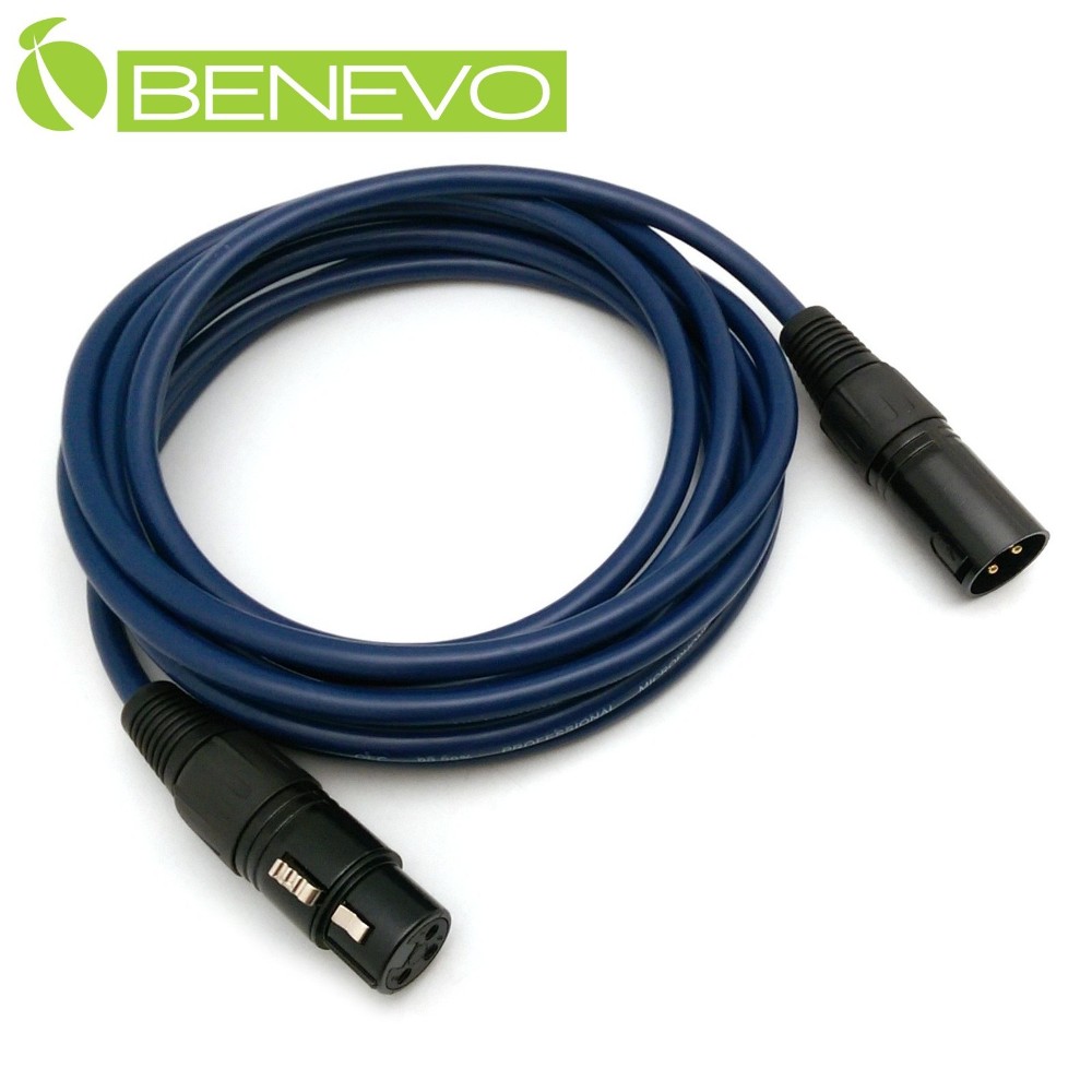 BENEVO 3M XLR(Cannon接頭)公對母 平衡式音訊連接線