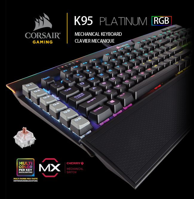 (corsair)CORSAIR Gaming K95 PLATINUM RGB Gaming KeyboardTea Axis Chinese