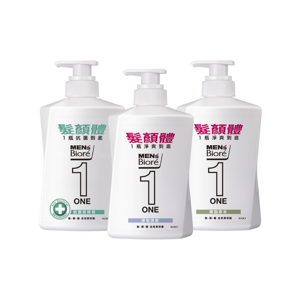 MENS Biore ONE 髮顏體全效潔淨露 480ml