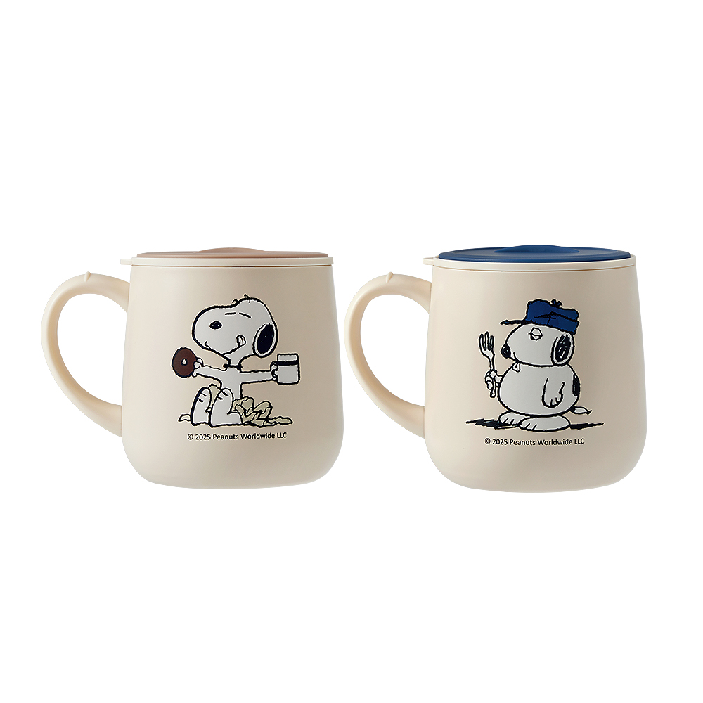 Corelle Brands_康寧餐具 SNOOPY鋅動輕瓷不鏽鋼保溫保冰馬克杯400ML(兩款可選-歐拉夫/史努比)