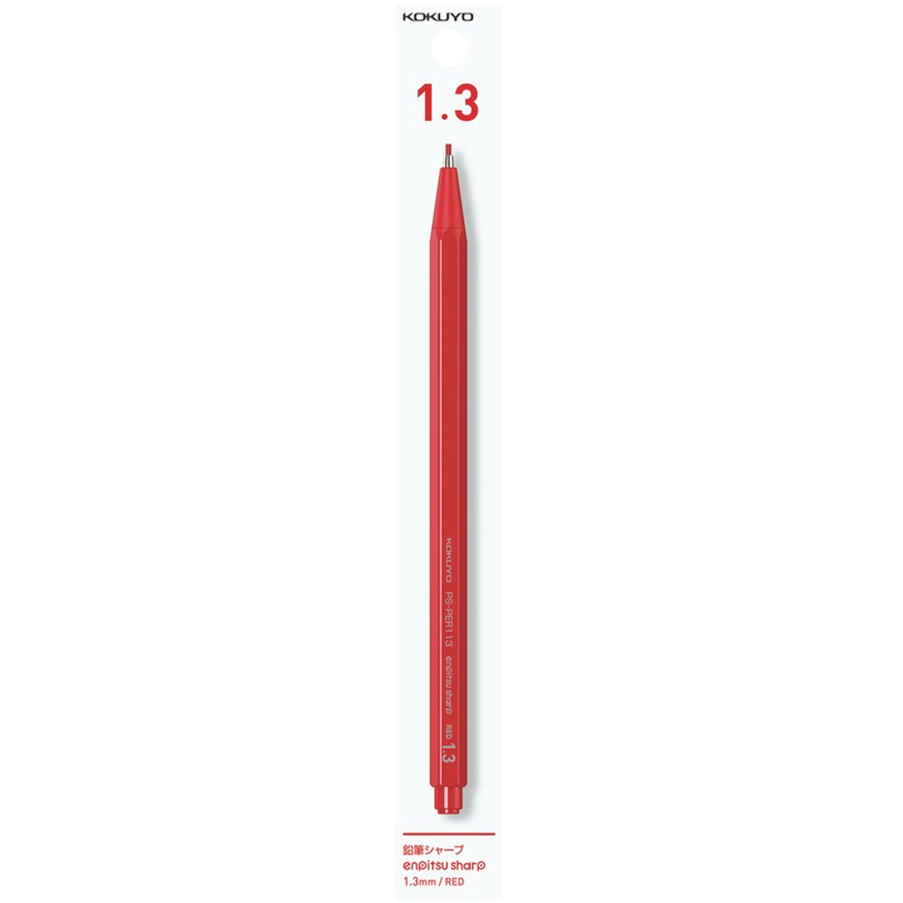 KOKUYO 六角自動鉛筆1.3mm-紅