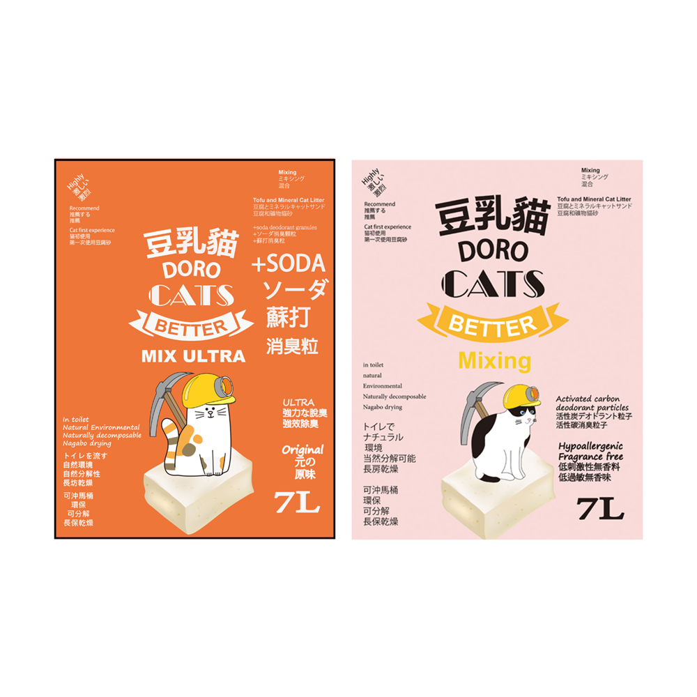 DORO CATS 豆乳貓 混合豆腐和礦物貓砂 6包(箱)