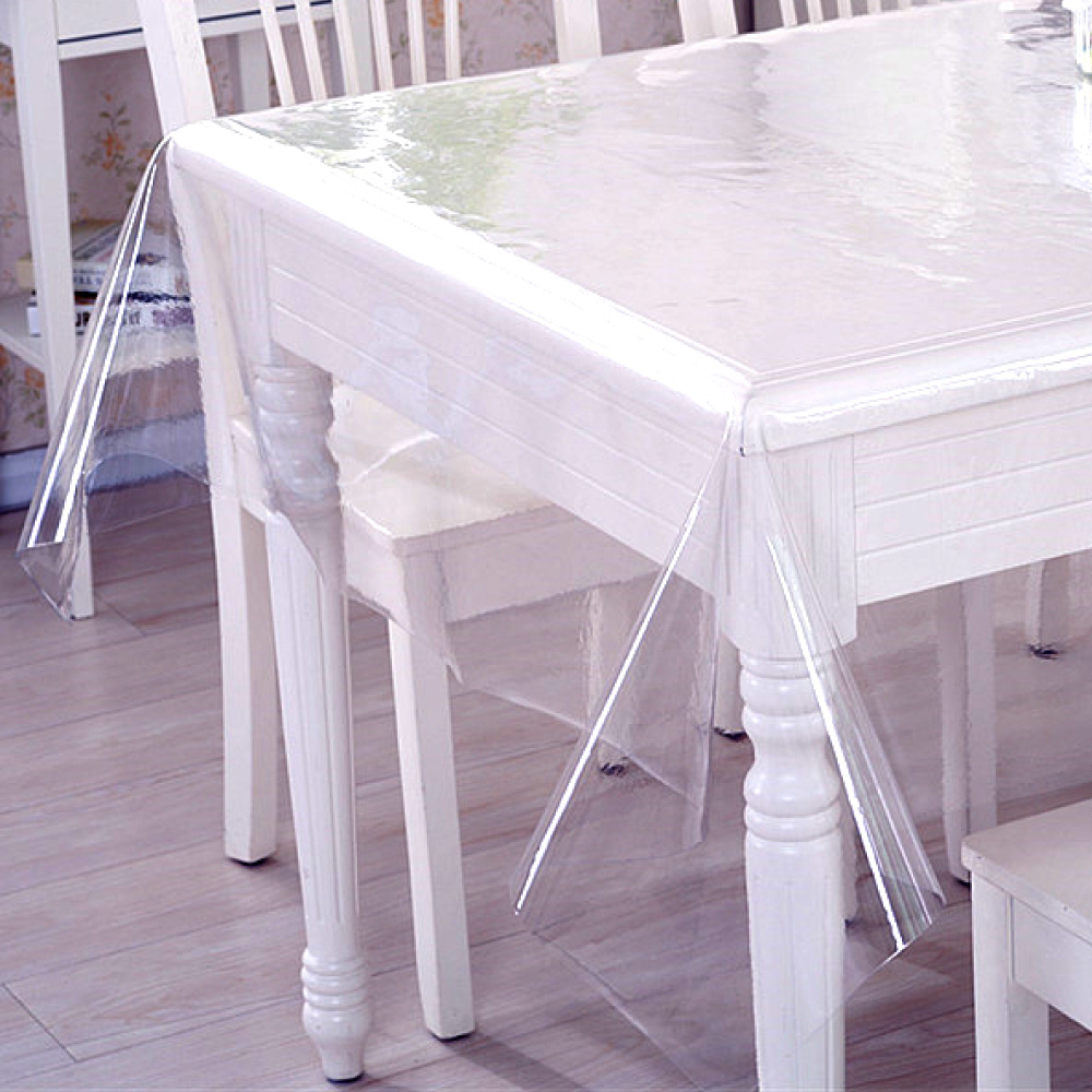 LASSLEY 蕾絲妮居家 透明桌巾-方型120X120cm(防水 防油 PVC 塑膠布 桌布 茶几 方桌 方形 餐桌 桌墊 墊子 台灣製造)