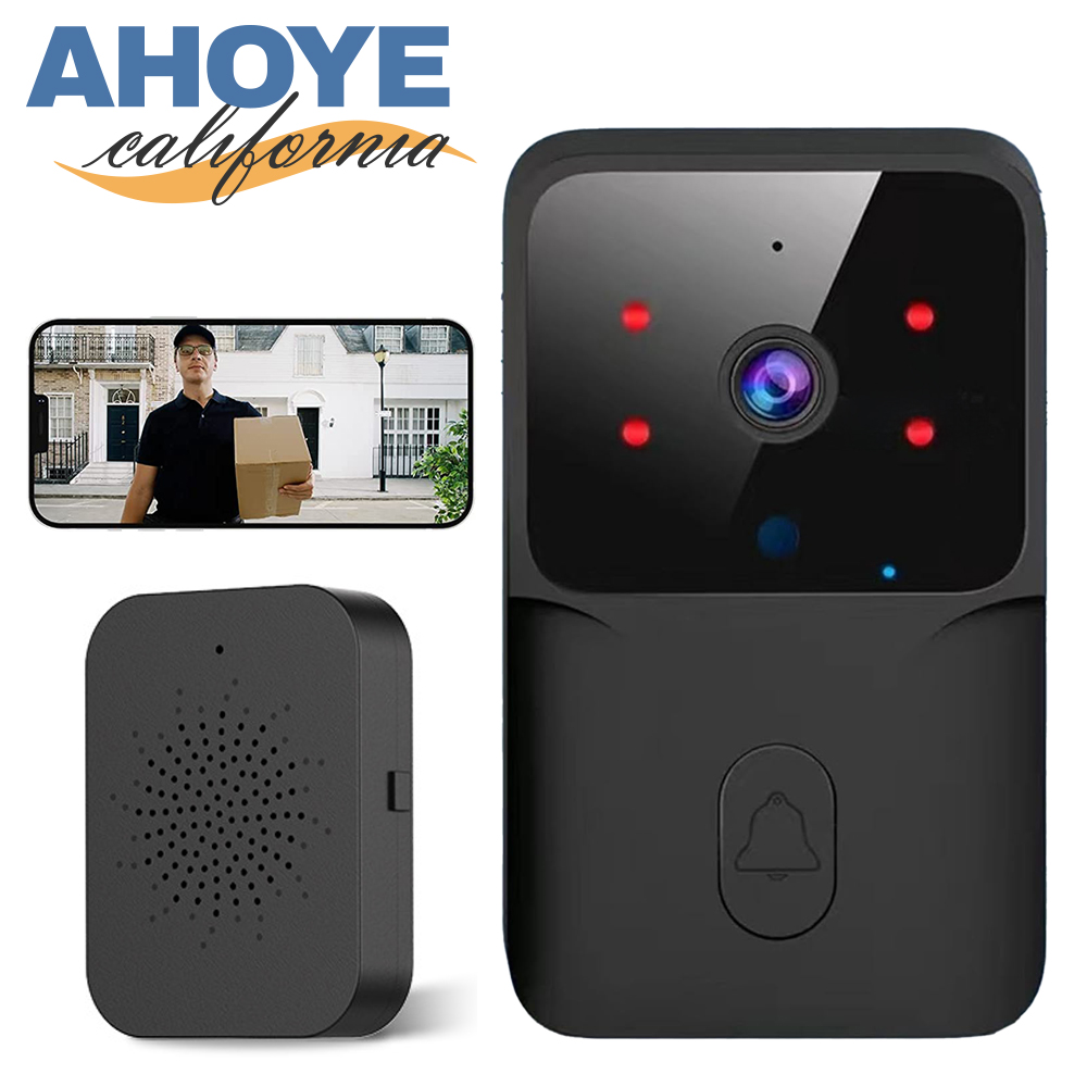 【Ahoye】智慧無線可視門鈴 (門鈴+視訊+對講+多人APP共享) 無線門鈴