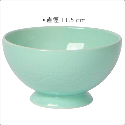 NOW 刻紋石陶餐碗(圖騰綠11.5cm) - PChome 商店街