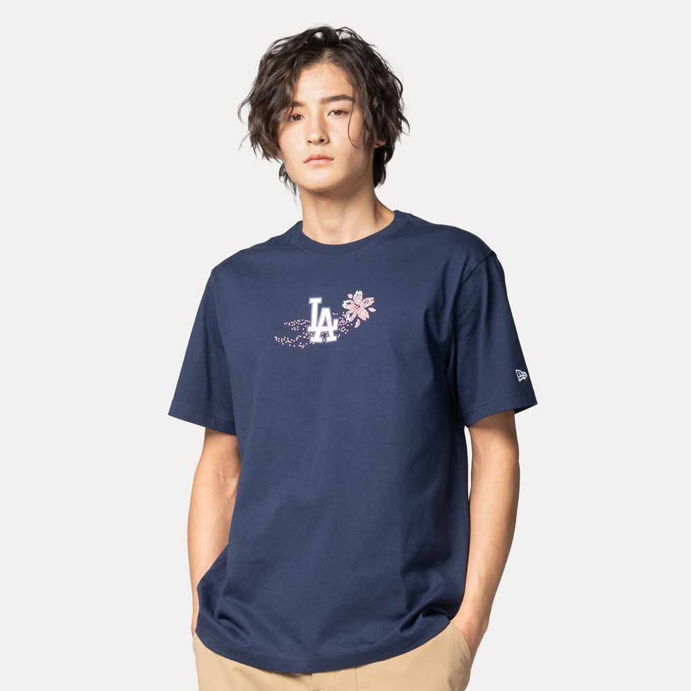 NEW ERA 男女款 短袖上衣 FLORAL 洛杉磯道奇 海邊藍_NE14500142