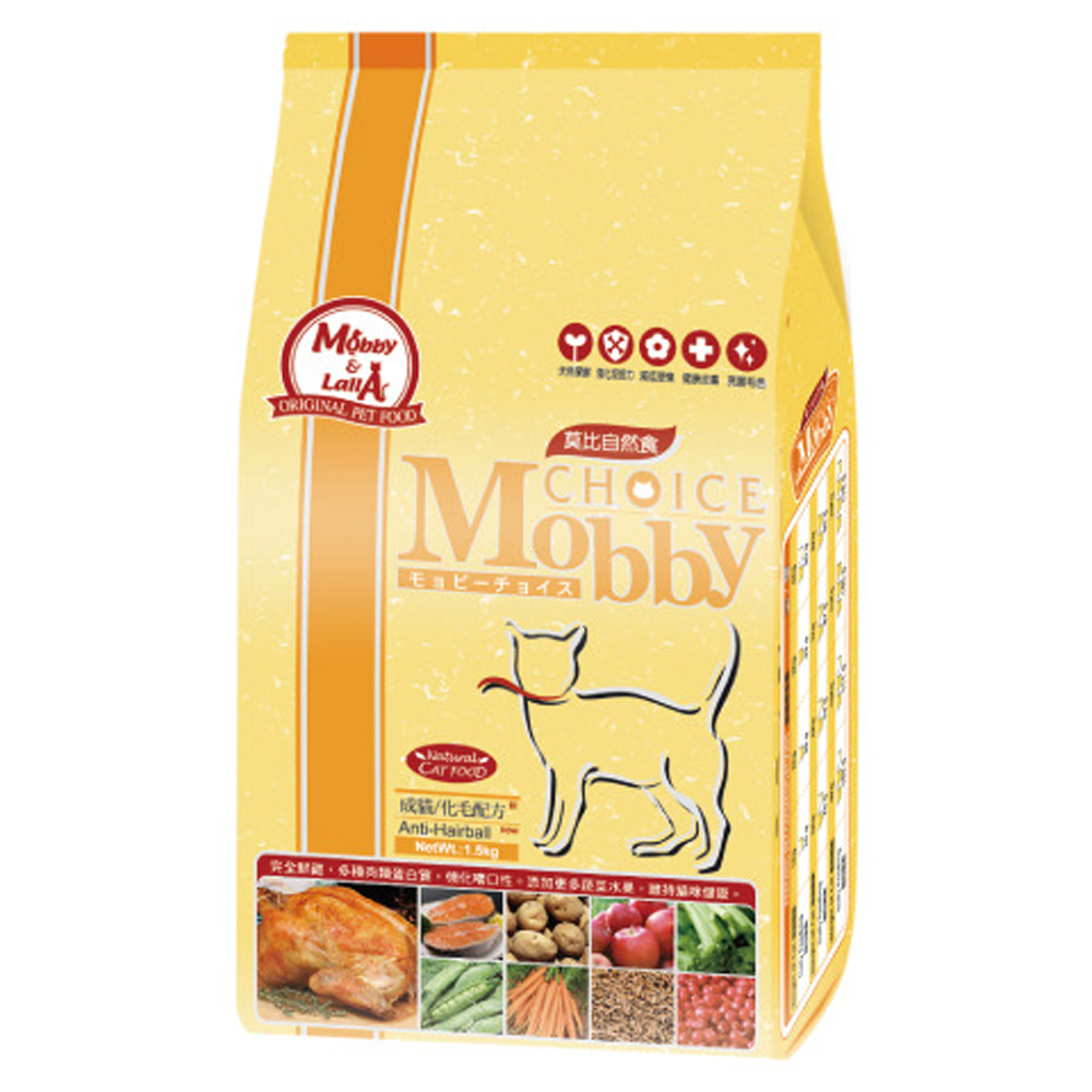 【Mobby莫比】貓飼料 貓糧 成貓化毛專用配方3kg