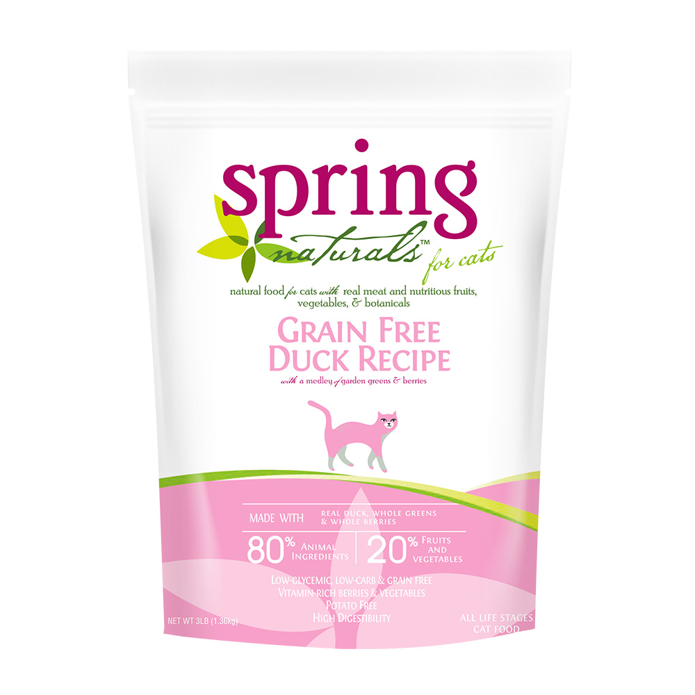 美國 Spring Naturals 曙光天然無穀滋養鴨肉貓食譜_3磅(貓糧)