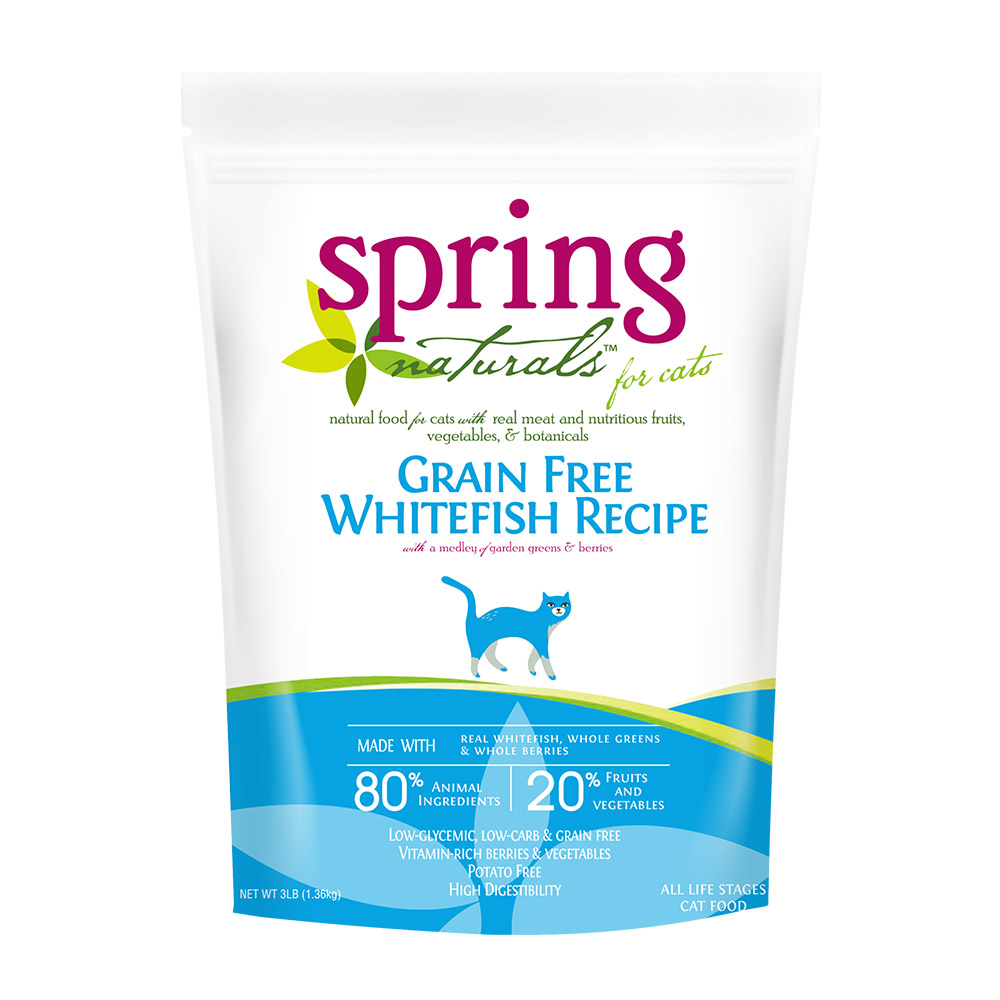 美國 Spring Naturals 曙光天然無穀滋養白鮭魚貓食譜_3磅(貓糧)