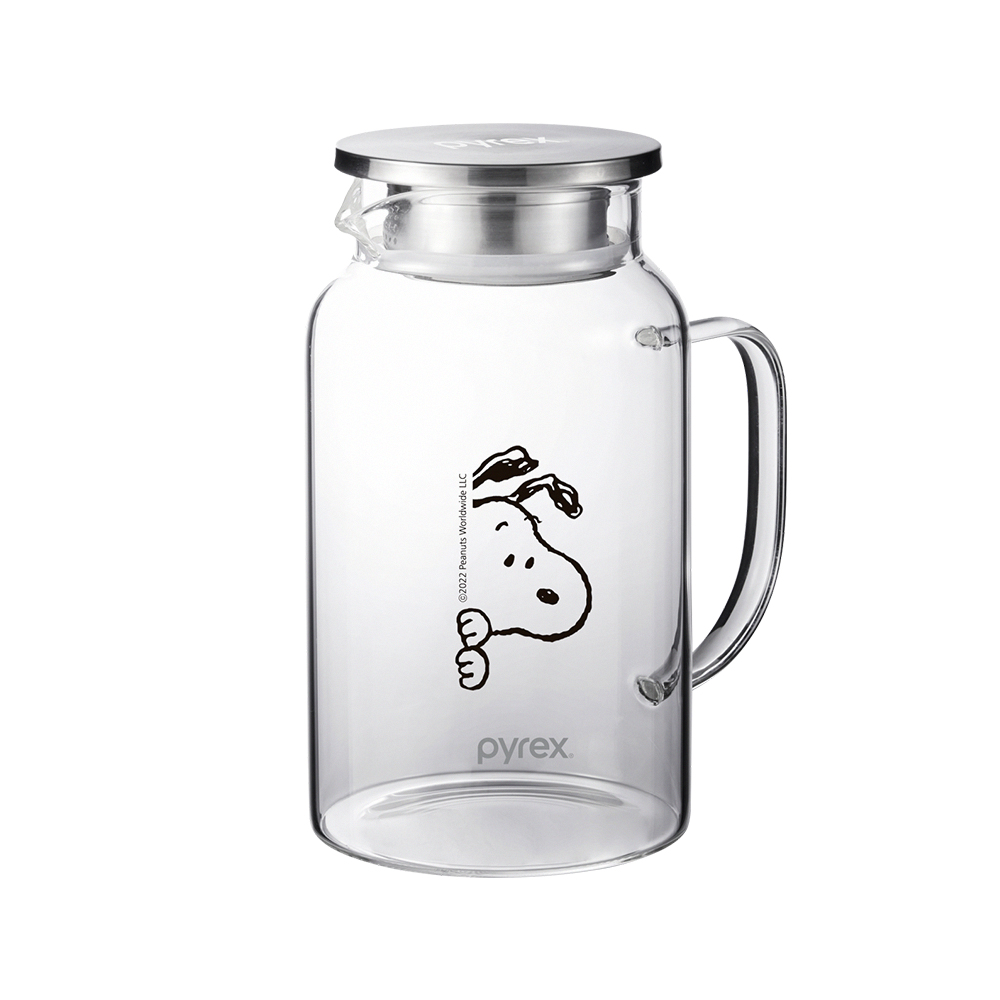 康寧PYREX SNOOPY 黑白復刻耐熱玻璃壺