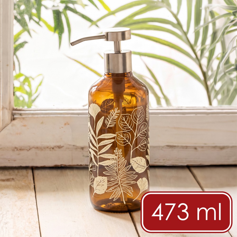 《NOW》玻璃洗手乳罐(植蕨拓印473ml)