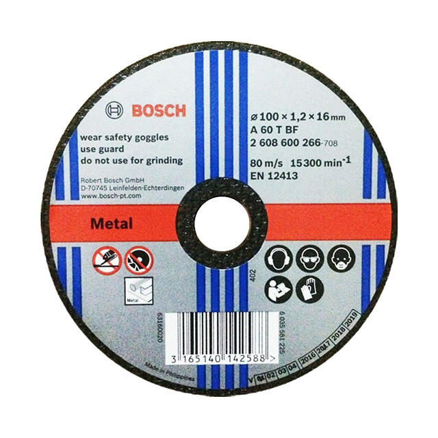 BOSCH 4英吋 砂輪片(切)100x1.2x16.0 mm (25入)
