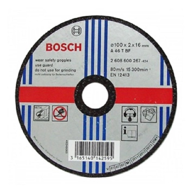 BOSCH 4英吋 砂輪片(切)100x2.0x16.0 mm (25入)