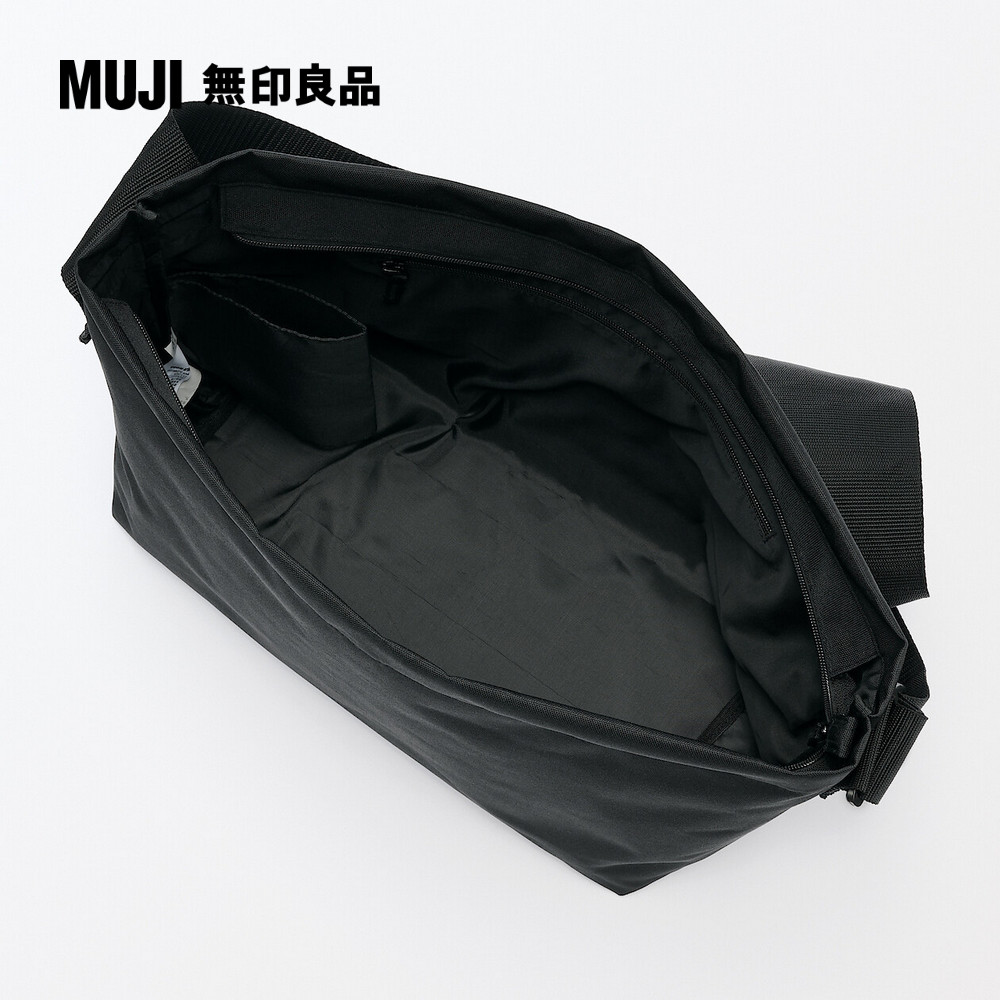 MUJI 無印良品 再生聚酯纖維寬背帶肩背包