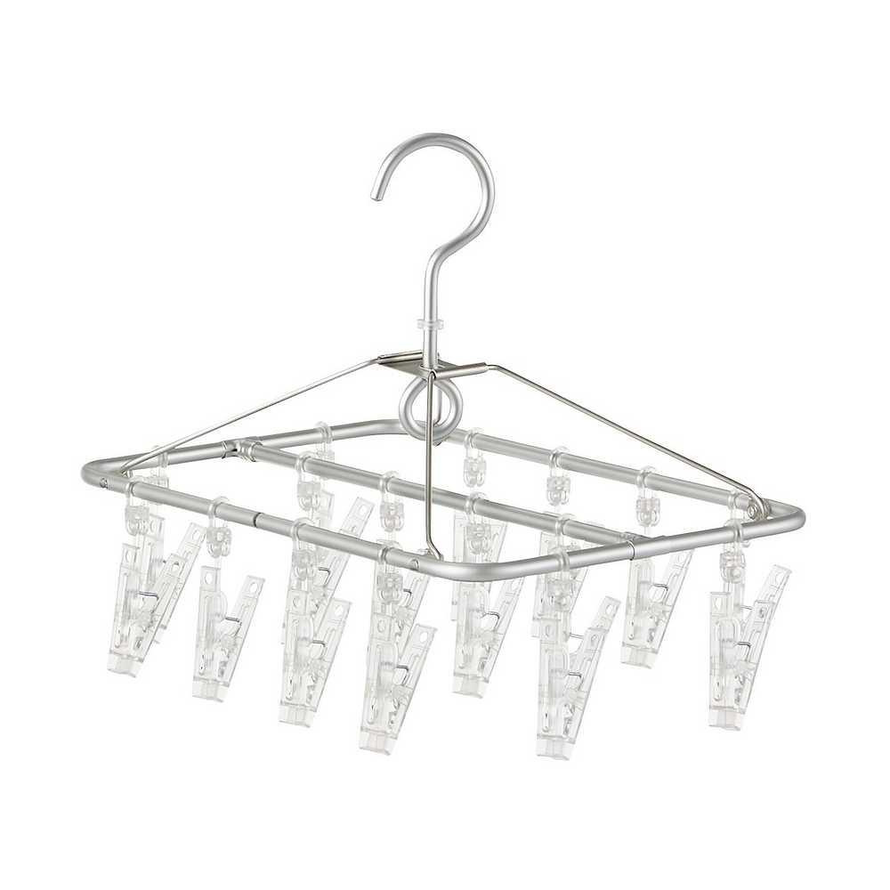 鋁角衣架.PC衣夾.16夾約寬20*深32cm【MUJI 無印良品】