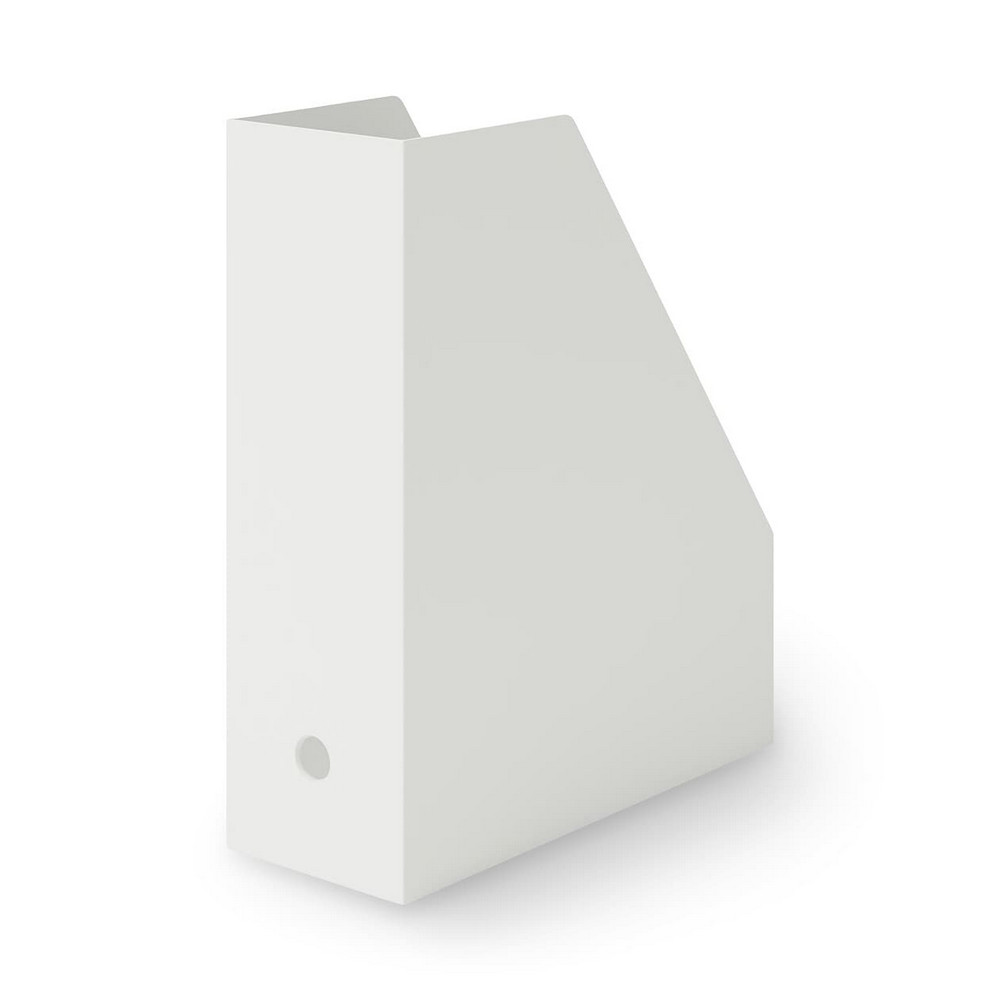 聚丙烯立式斜口檔案盒.A4.白灰白灰約10×27.6×31.8cm【MUJI 無印良品】