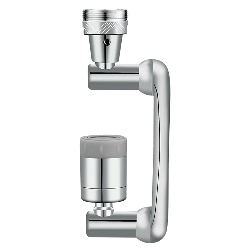 Kyhome 1440°萬向旋轉水龍頭延伸節水器-銀色