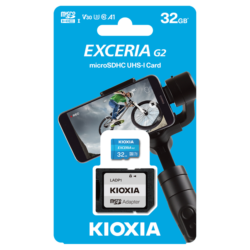 KIOXIA EXCERIA G2 Micro SDHC UHS-I C10 U3 V30 A1 32GB 記憶卡(附轉