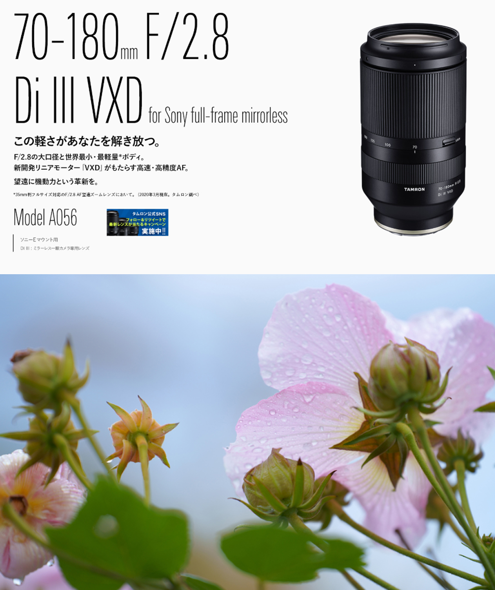 TAMRON 70-180mm F2.8 Di III A056 (平輸)For Sony E - PChome 商店街