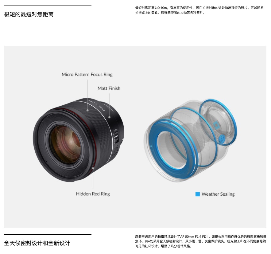 SAMYANG AF 50mm F1.4 FE II 二代FOR SONY E-Mount 自動對焦鏡頭(公司