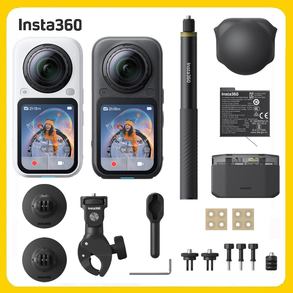 Insta360 X6 8K全景運動相機 萬能套裝+摩托車配件套餐 (先創公司貨)