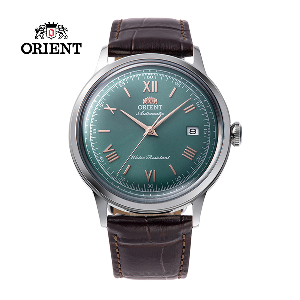 ORIENT 東方 錶 DATEⅡ系列 經典機械錶 皮帶款 RA-AC0023E 綠色 - 40.5 mm
