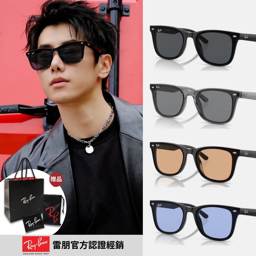 【RayBan 雷朋】膠框太陽眼鏡(RB4391D-601/87、601/80、601/93、645087 65mm 多款任選 )
